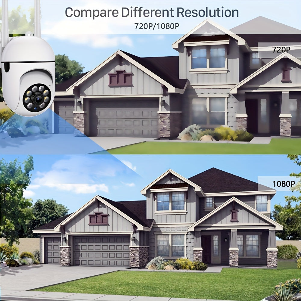 Wireless 2MP HD WiFi Security Camera with Motion Detection Two-Way Audio Night Vision PTZ USB Powered