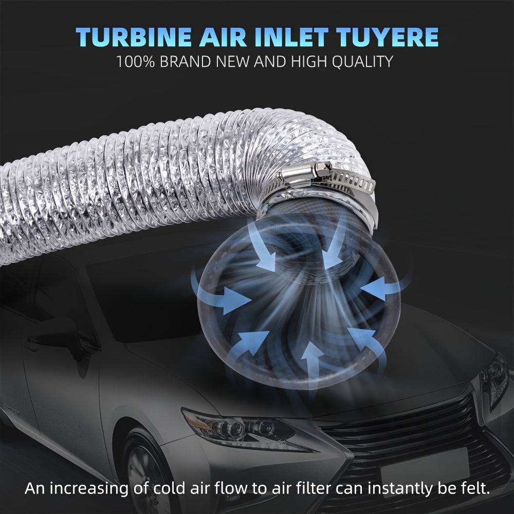 Трубка впуска автомобиля с узором из углеродного волокна, круглая, квадратная, ABS, теплоотвод