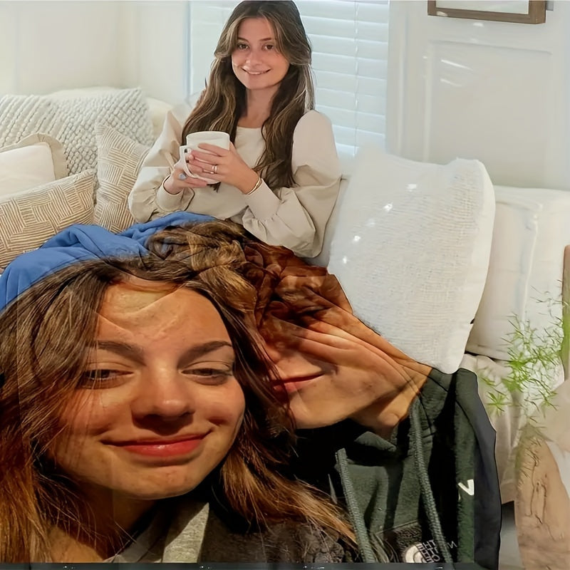 Personalized Bohemian Flannel Fleece Blanket Hypoallergenic All-Season Throw