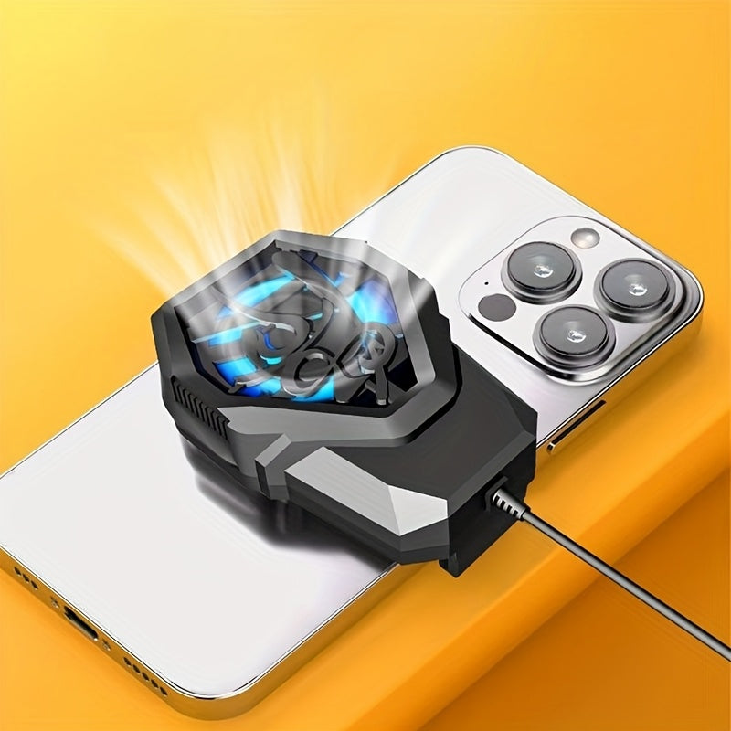 Mini USB Phone Cooling Fan Portable Heat Dissipation PVC Radiator Black Blue