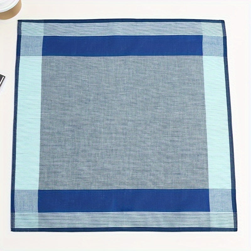 Gentleman's Cotton Plaid Handkerchiefs 3-Pack Breathable Soft Yarn-Dyed Summer Hankies