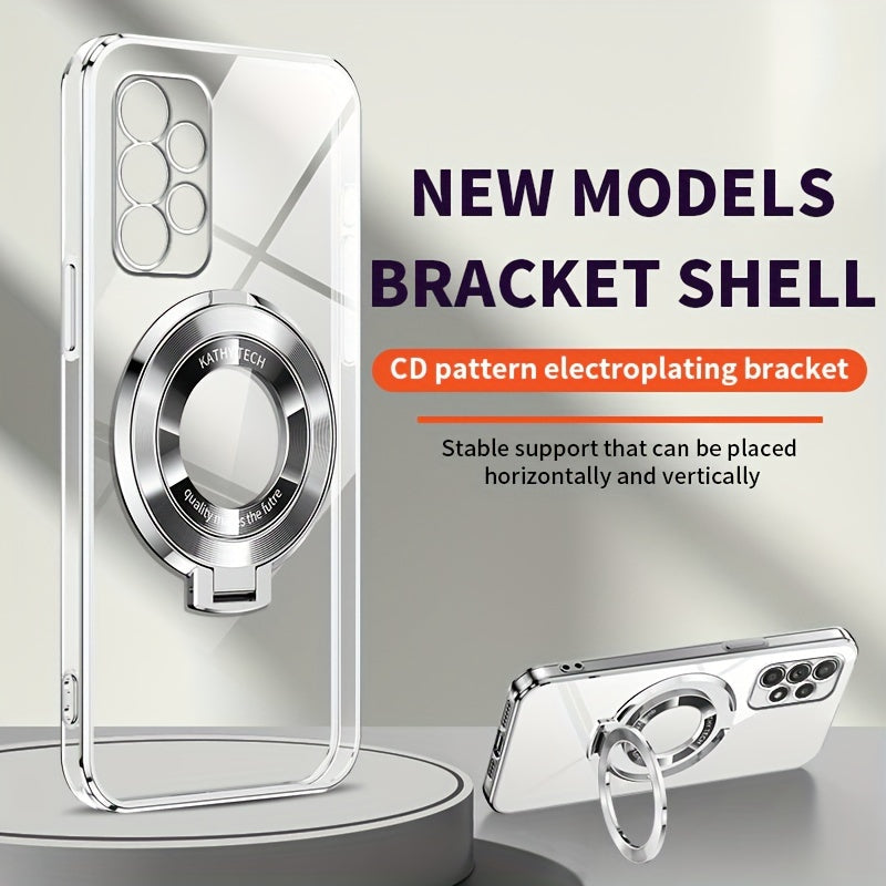 Electroplated Galaxy Phone Case with CD Holder Fall Protection Camera Guard for Samsung Galaxy Series