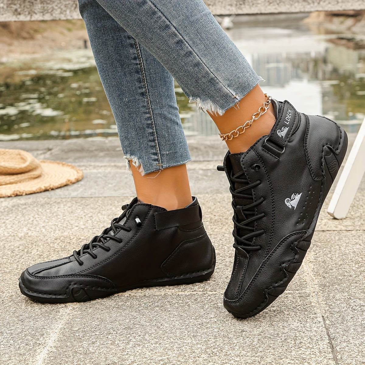 Women's Slip-On Sneakers Casual Low-Top Walking Shoes Faux Cover Upper