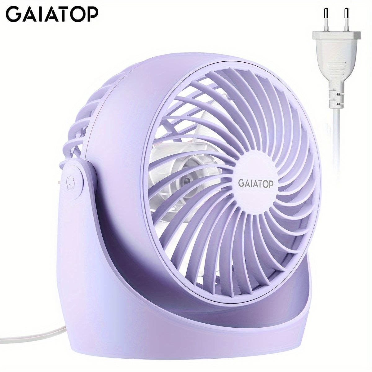 Table Fan for Bedroom Office Kitchen 360° Adjustable Tilt Quiet 3-Speed