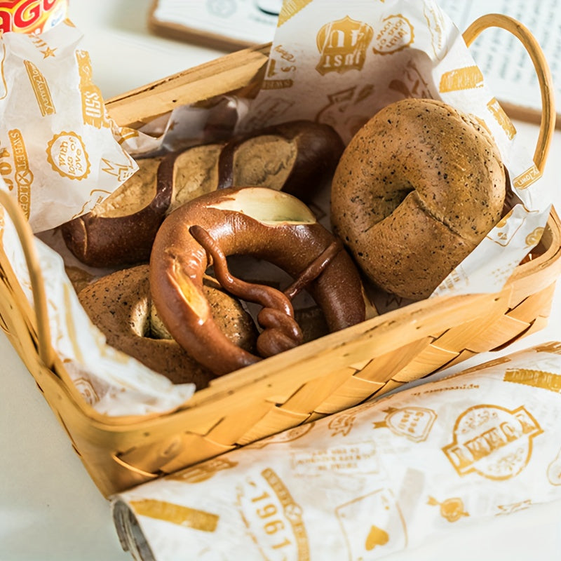 50 Pieces Decorative Greaseproof Food Wrapping Paper Oil Water Resistant 24.89x21.59cm