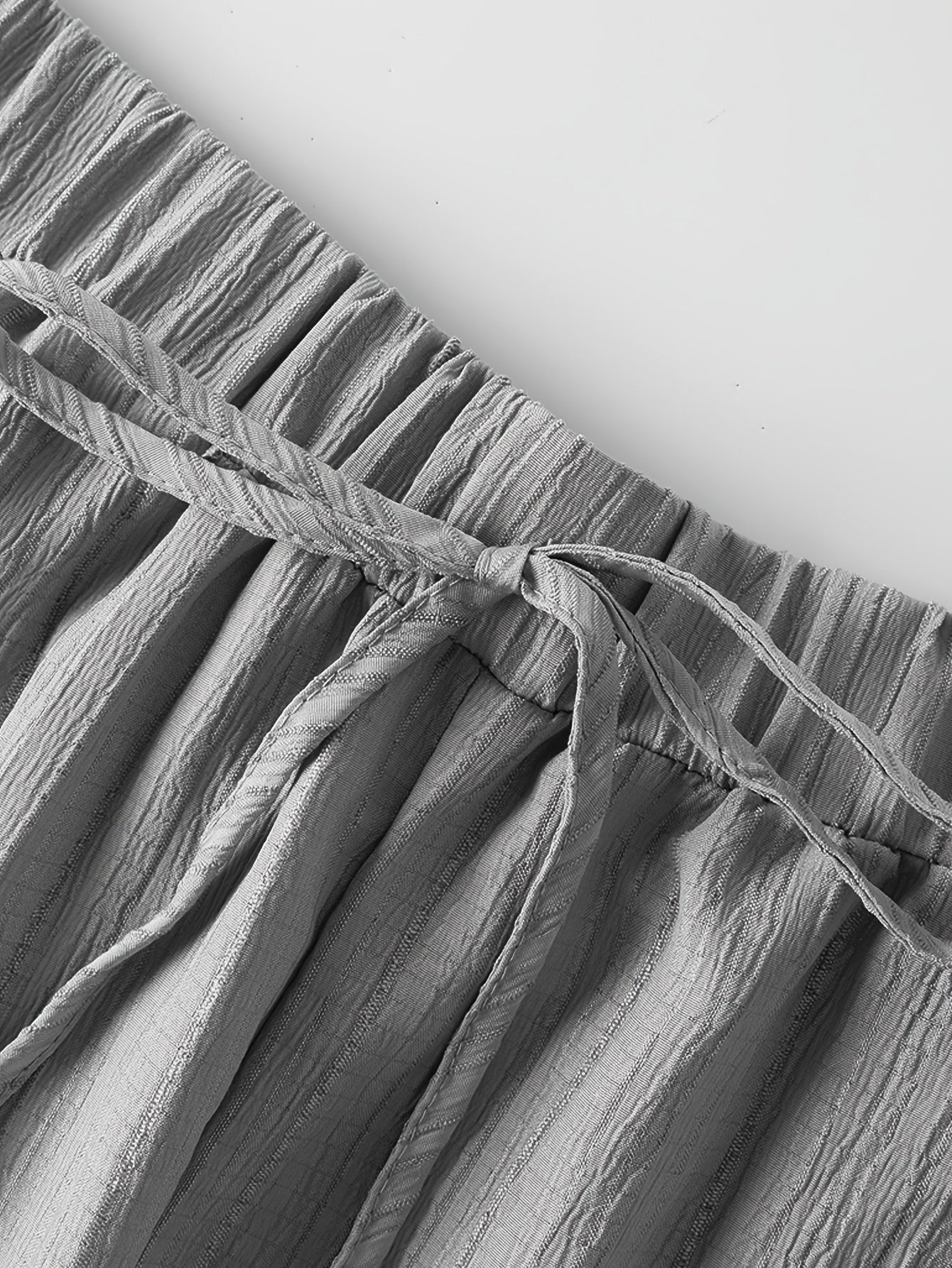 Women's Plus Size Drawstring Wide Leg Pants Solid Color Casual Lightweight