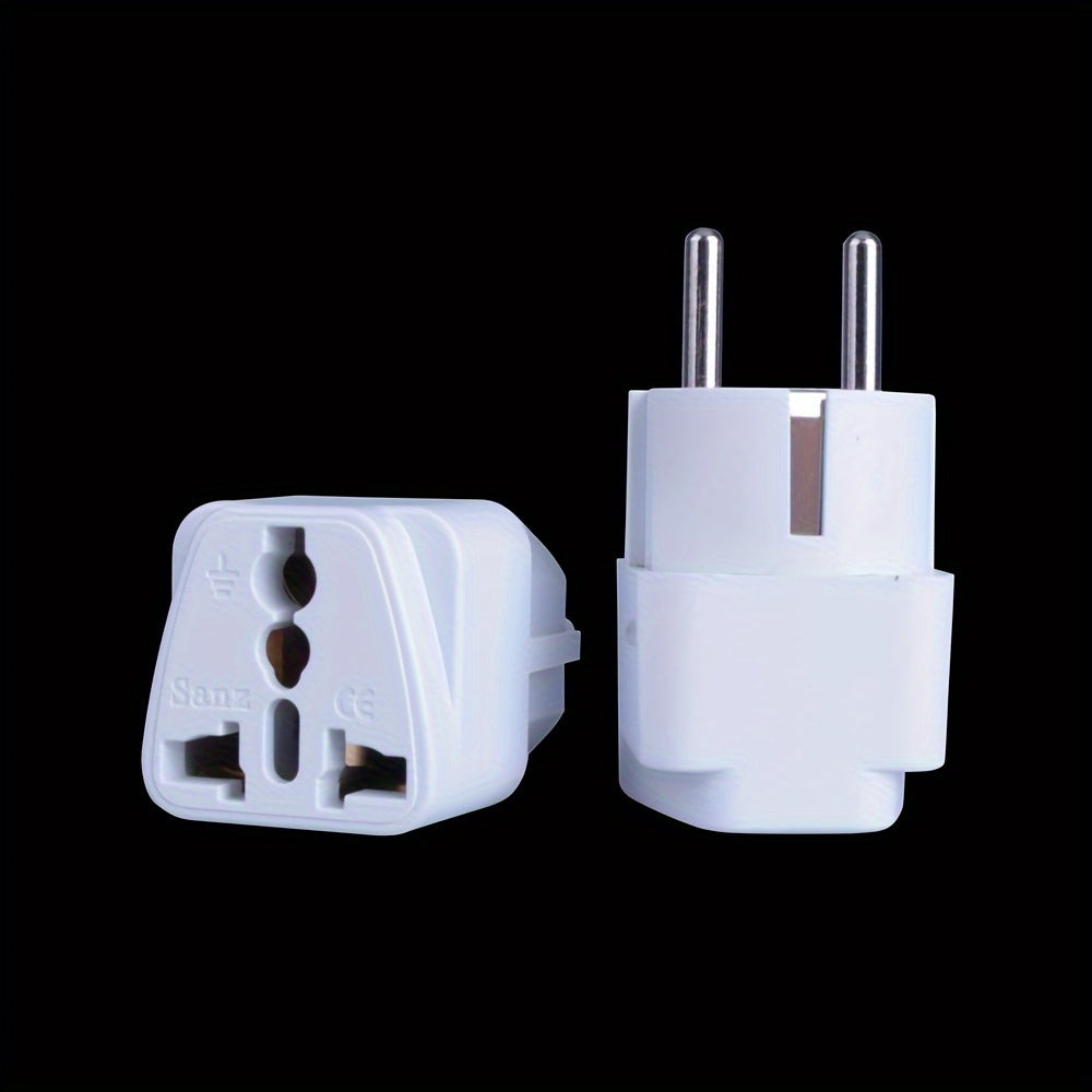 Adaptador de corriente de viaje estándar europeo para Francia, Indonesia, Corea del Sur, Rusia, con pin de 4.8mm