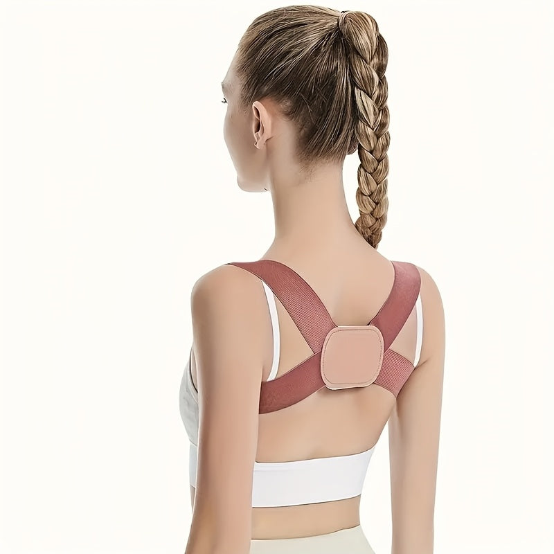 Breathable Polyester Posture Corrector for Back Support in Black Pink Beige