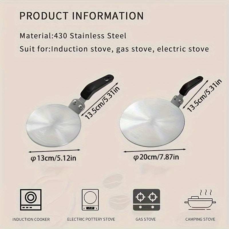 Stainless Steel Trivet for Induction Cooking Heat-Resistant for Espresso Makers and Casseroles