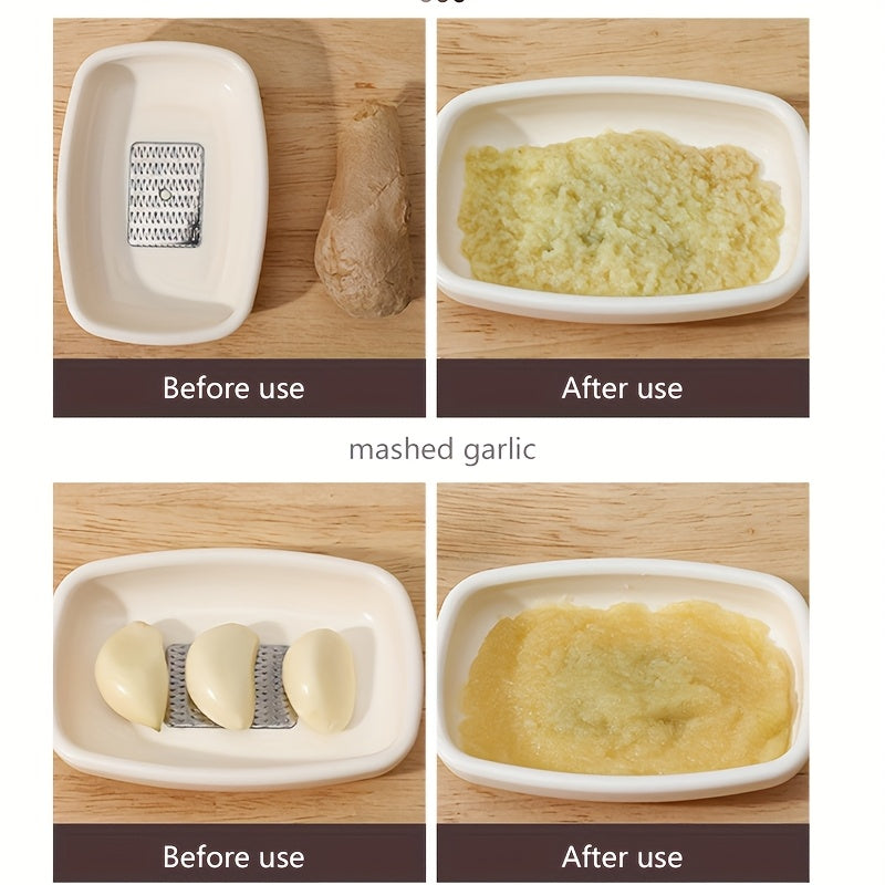 Qattiq po'latdan yasalgan tishli maydalagich oshxonada tez loyni olib tashlash uchun, zanjabil, sarimsoq va boshqa oziq-ovqatlar uchun mos. Oziq-ovqat xavfsiz dizayn va oson ushlash uchun tutqich bilan jihozlangan.