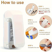 Портативный ручной запайщик для продуктов, компактный пластиковый запайщик пакетов, без батареек