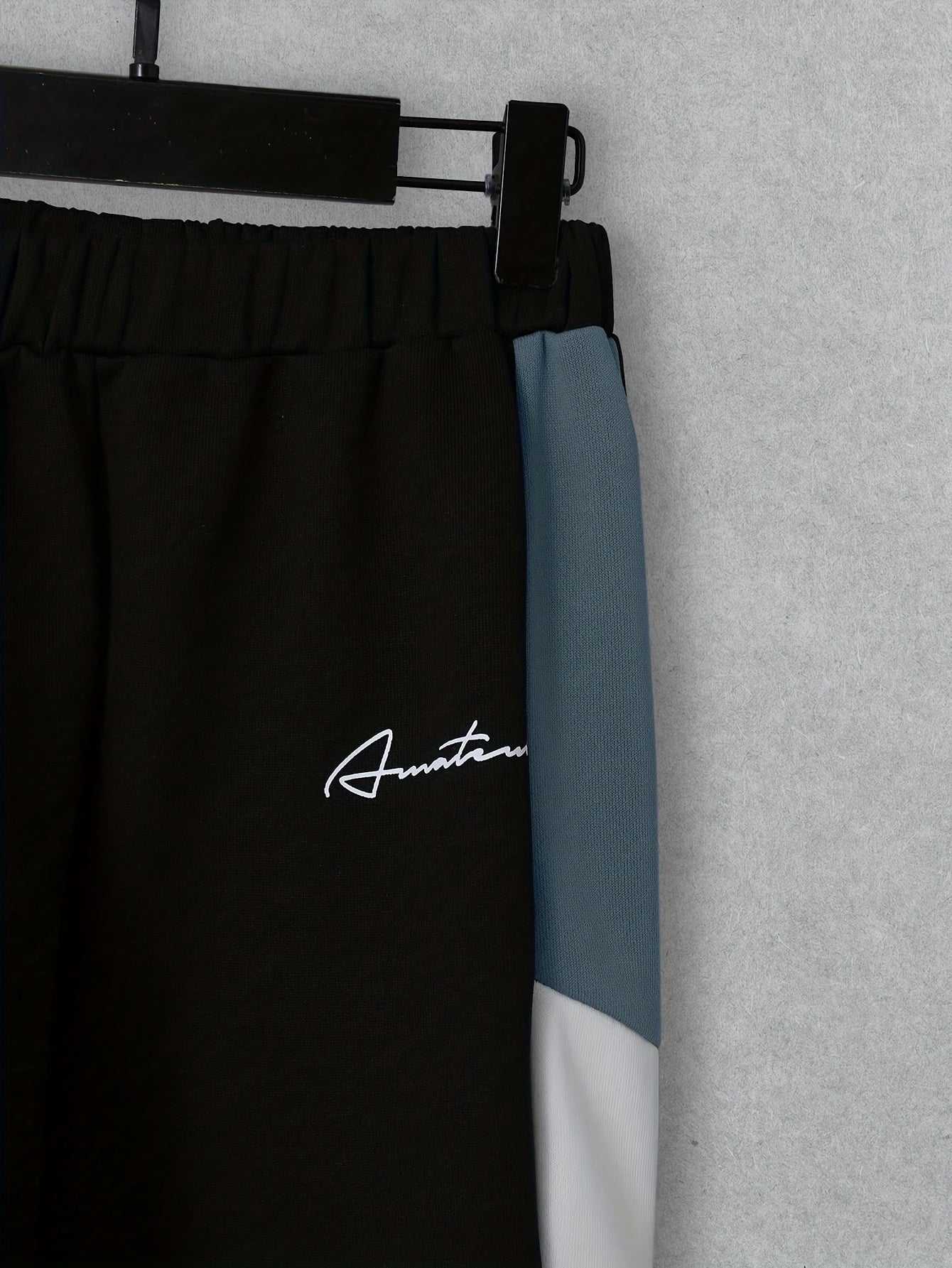 Boys Kids Co-Ord Set with Letter Print Hoodie and Jogger Pants for Spring Fall