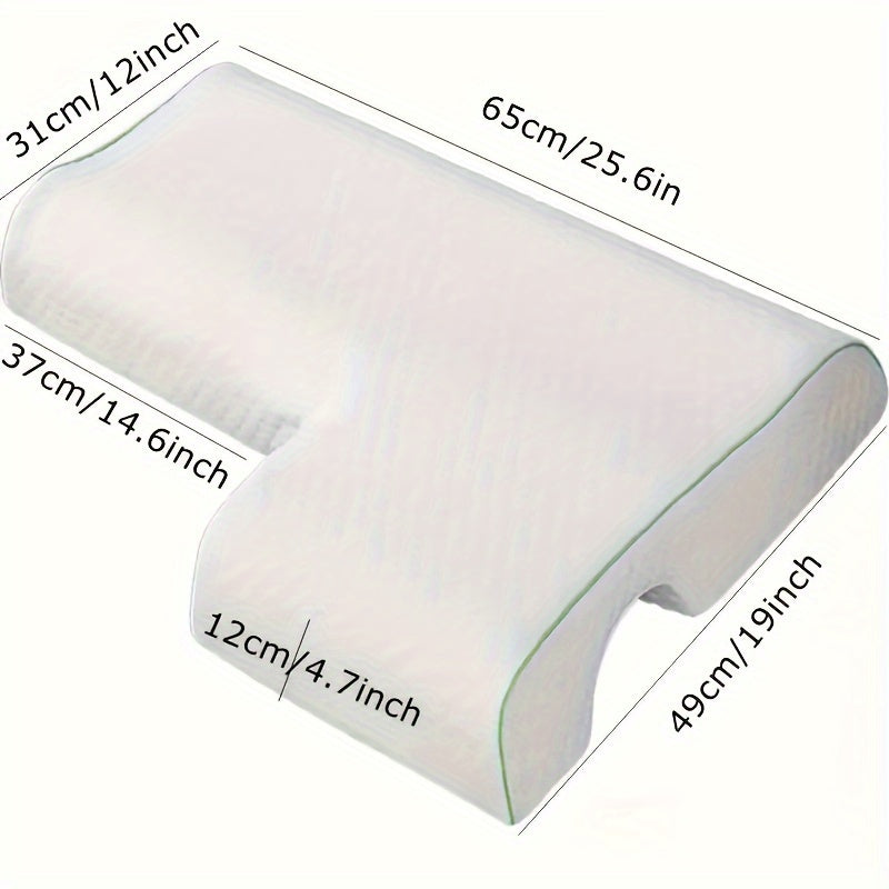 Memory Foam Pillow with Arch Support for Back and Side Sleepers Hypoallergenic White