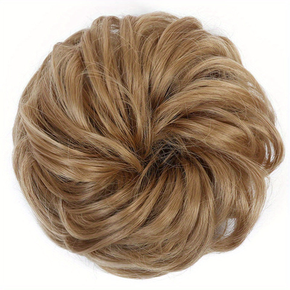 Women Synthetic Hair Bun Chignon Hairpiece Elastic Scrunchie Hair Accessory