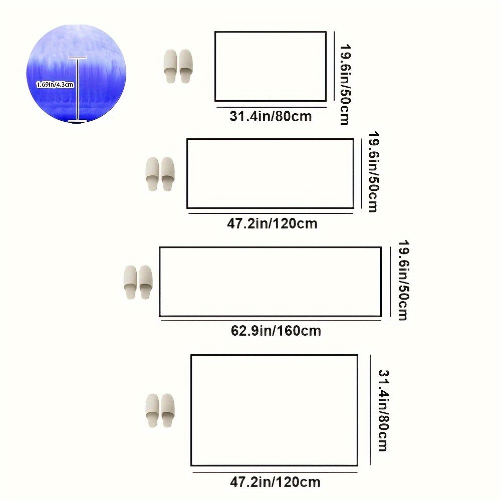 Alfombra de baño de felpa suave antideslizante y absorbente, rectangular, de poliéster con pelo bajo