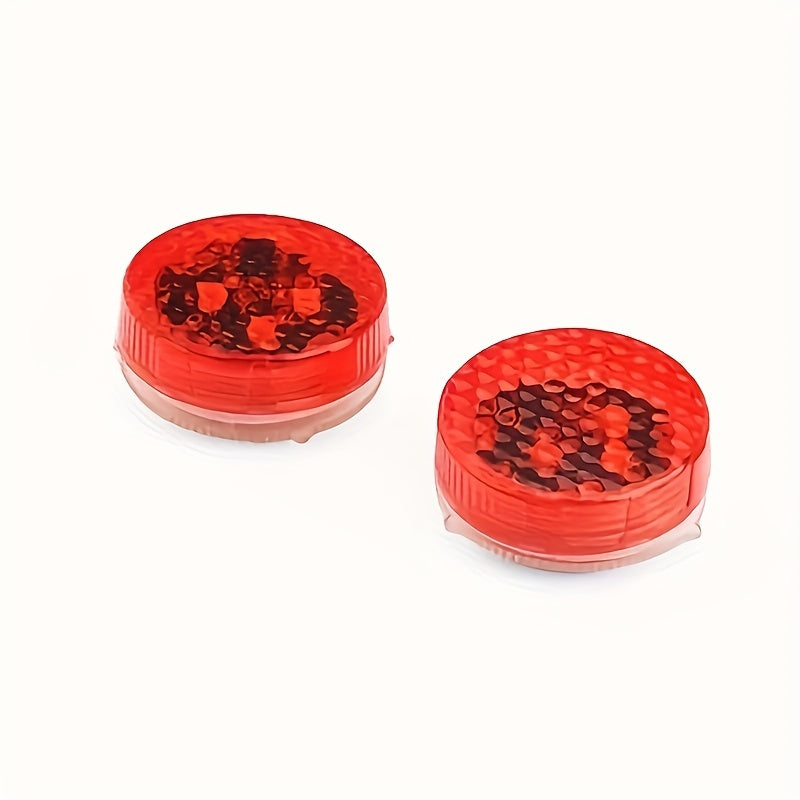 Red LED Car Door Warning Lights 4 Pack Circular Patterned Surface Durable Plastic