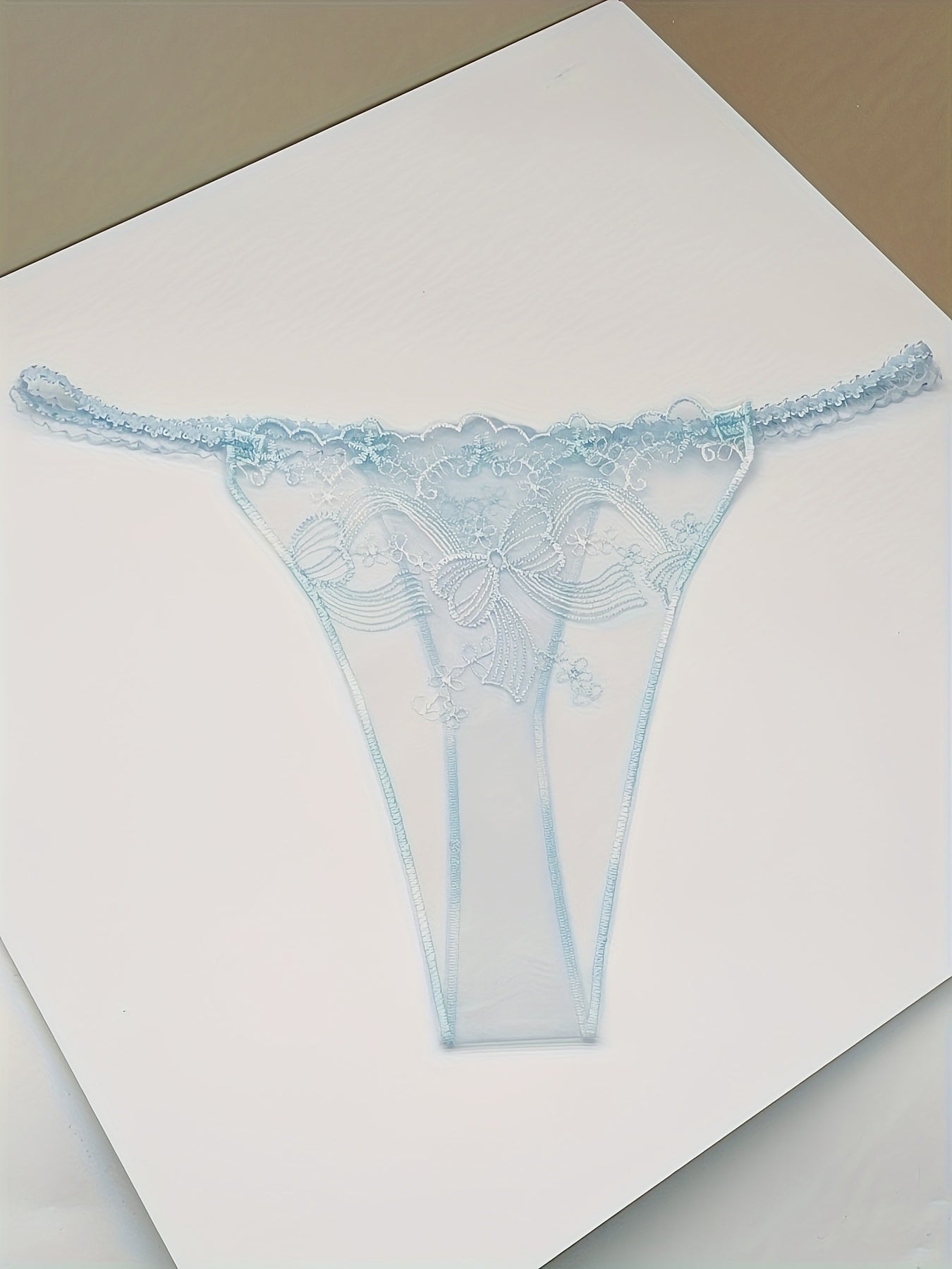 Women's High-Waisted Panties Mesh Lace Geometric Pattern Breathable Blue Black Red