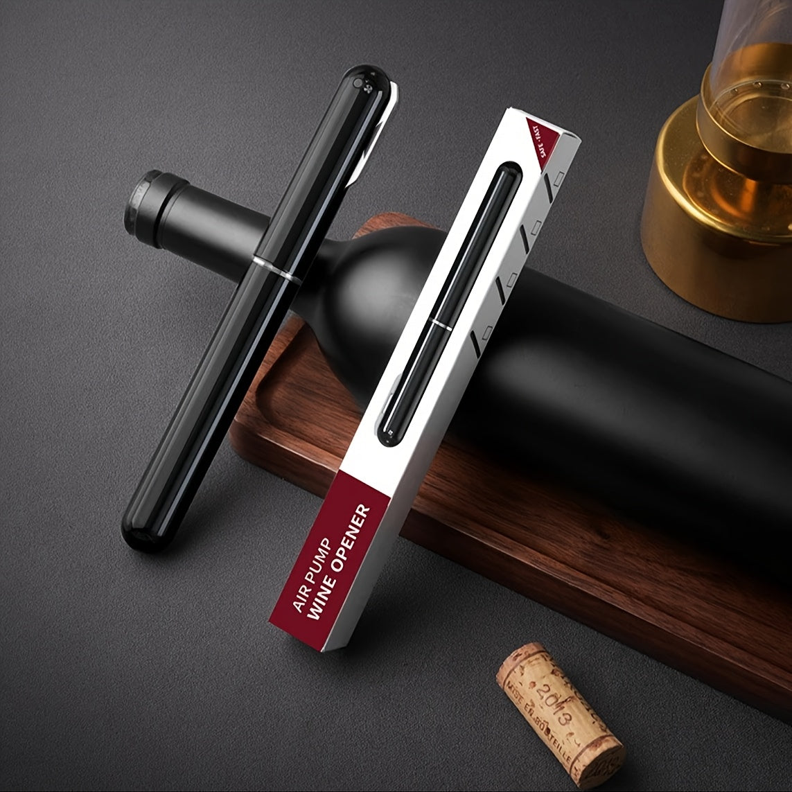 Red Wine Bottle Opener with Vacuum Pump Keeps Wine Fresh for Home Bar Restaurant