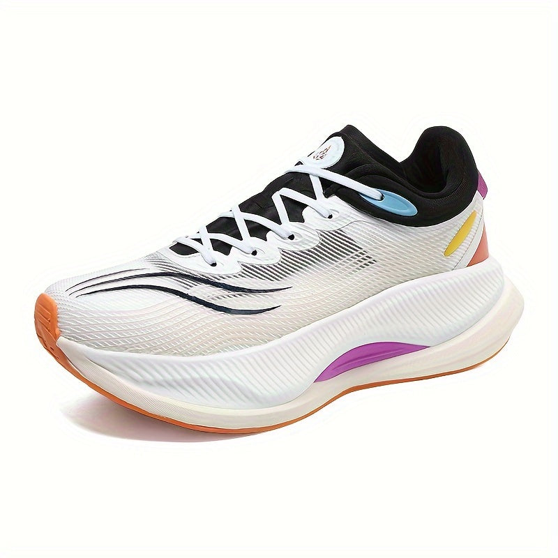 Lightweight Striped Running Shoes for Men and Women Breathable Fabric Rubber Sole Low Top Sneakers for Indoor Outdoor Sports