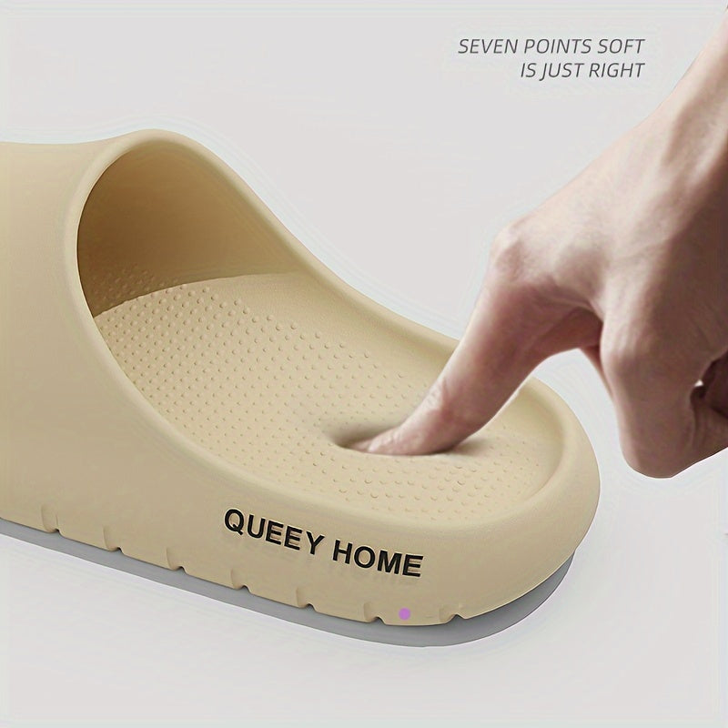 Women's Solid Color Slides Open Toe Indoor Bathroom Shoes