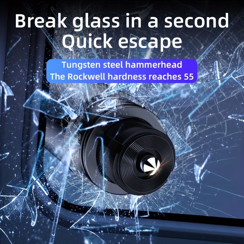 Avtomobil favqulodda xavfsizlik bolg‘usi, alyuminiy qotishma, oynani sindiruvchi, xavfsizlik kamarini kesuvchi