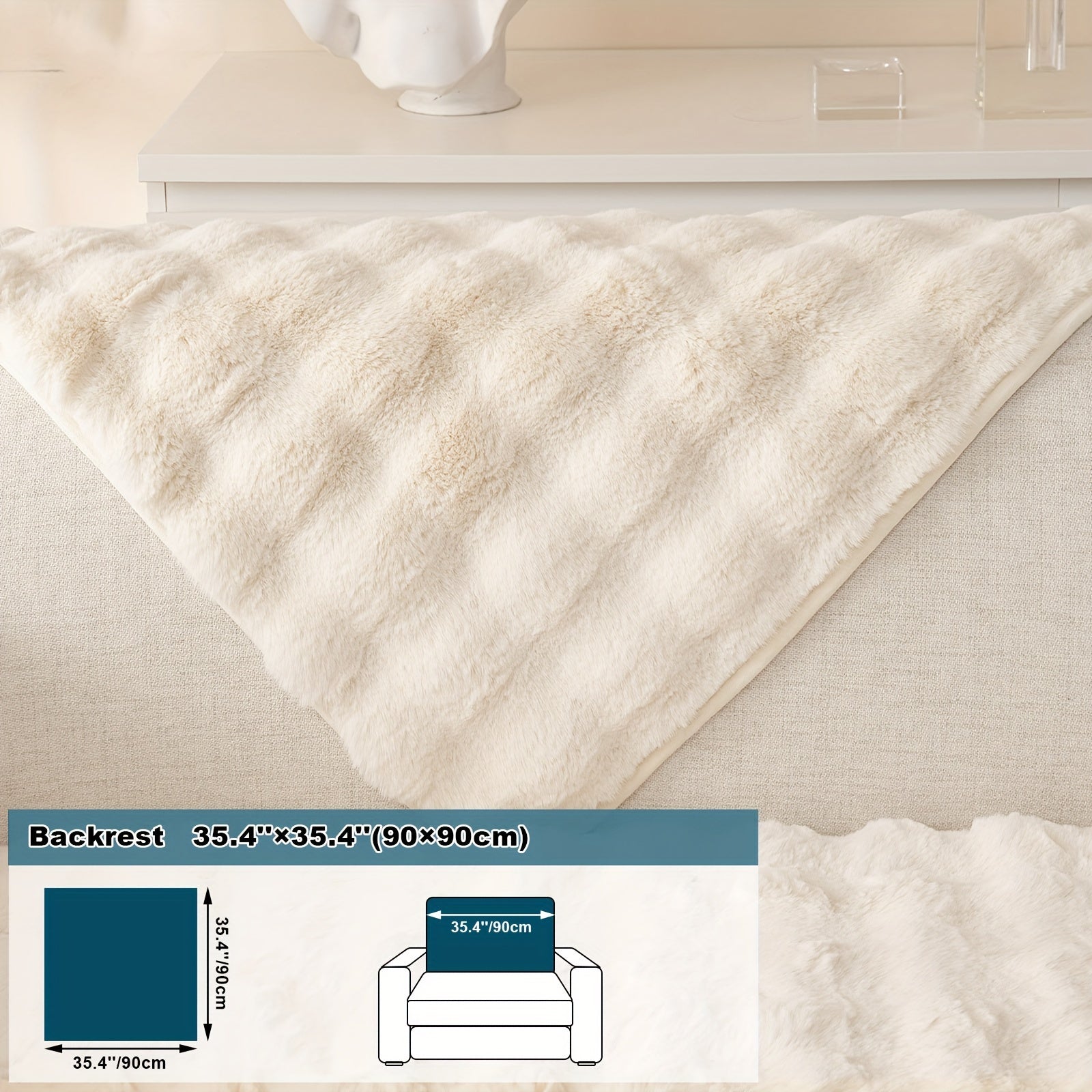 Имитация кролика плюшевая подушка-диван для домашних животных, дружелюбная к собакам с нескользящим чехлом для защиты мебели и декора в спальне, офисе или гостиной.