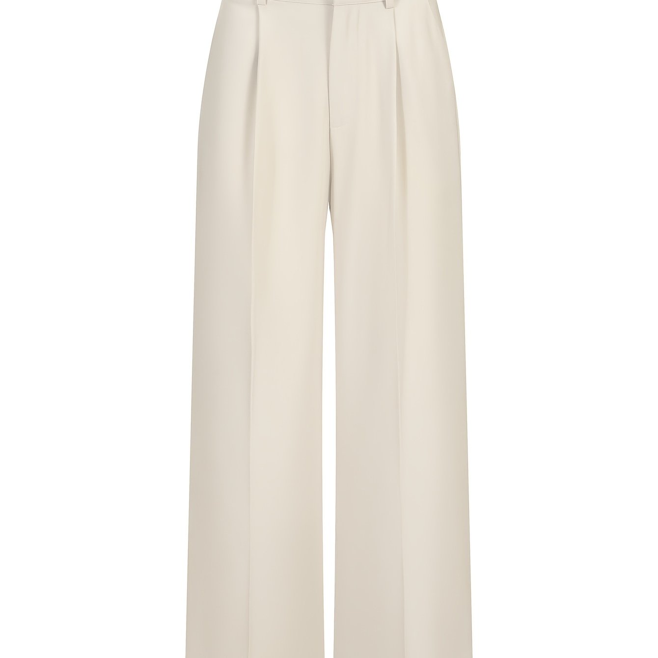 Adult Wide Leg Trousers Polyester Solid Color Casual European American Style All Seasons