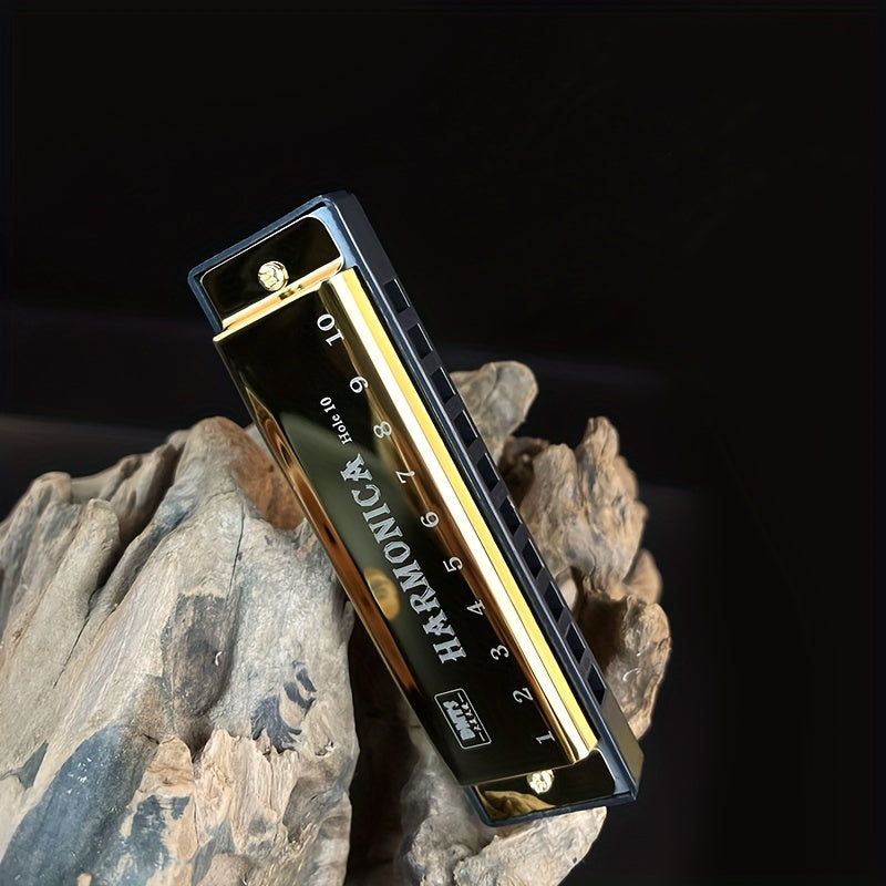 Beginner 10-Hole Harmonica with Copper Core Resin for Teaching and Playing