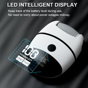 Electric Foot Grinder with LED Display and Spare Heads for Calloused Skin Removal Portable Cordless Pedicure Tool