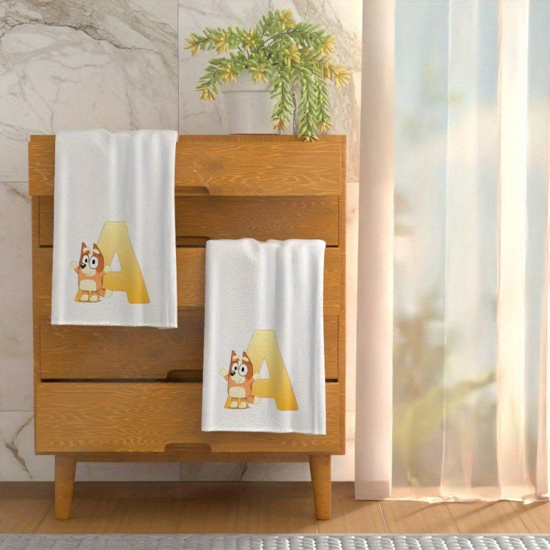 Cartoon Alphabet Kitchen Towels Set 2, Colorful, 45.72x66.04 cm for Kids