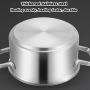 6-Piece Stainless Steel Cookware Set with Pots and Lids for Kitchen Cooking