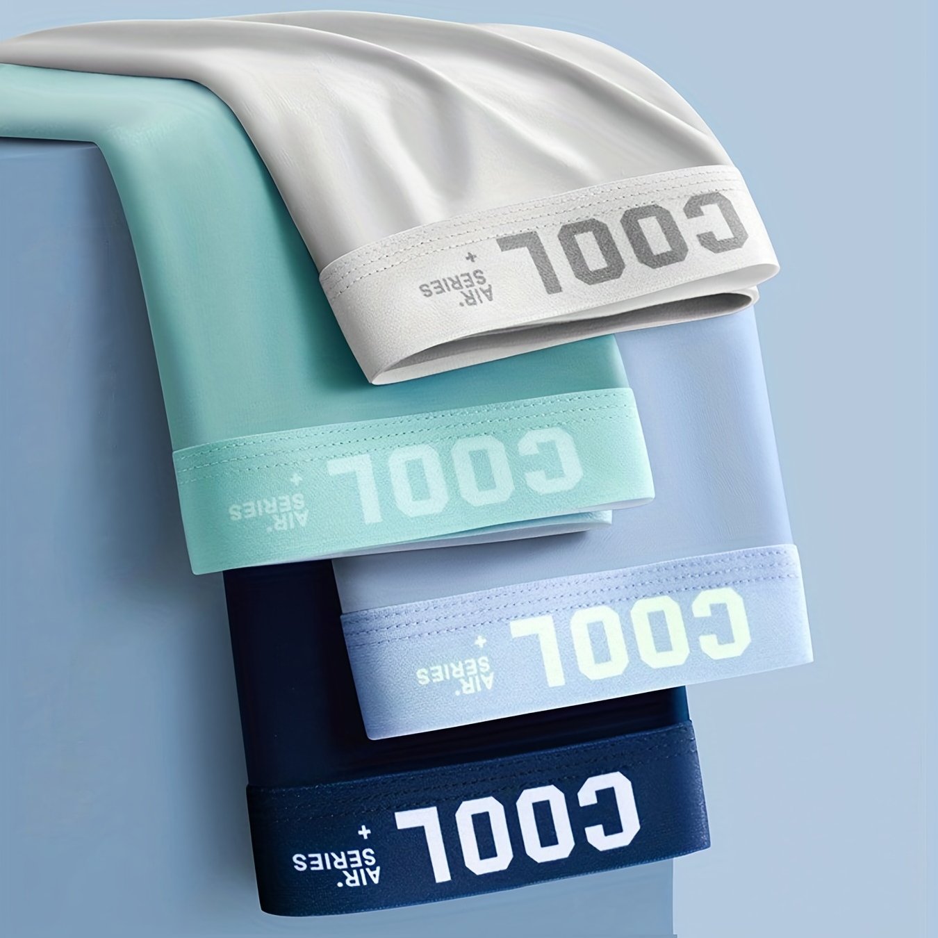 Men's Ultra-Thin Breathable Boxer Shorts 4-Pack Polyester Lycra Stretch Casual