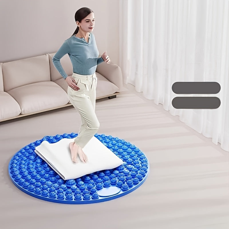 Tanaffusni bartaraf etish, dam olish va sog'liqni yaxshilash uchun akupressura nuqtalari va sirpanmas dizaynga ega oyoq massaji matosi. Uyda mashq qilish va tayyorgarlik uchun mustahkam plastikdan tayyorlangan. Hidi yo'q.