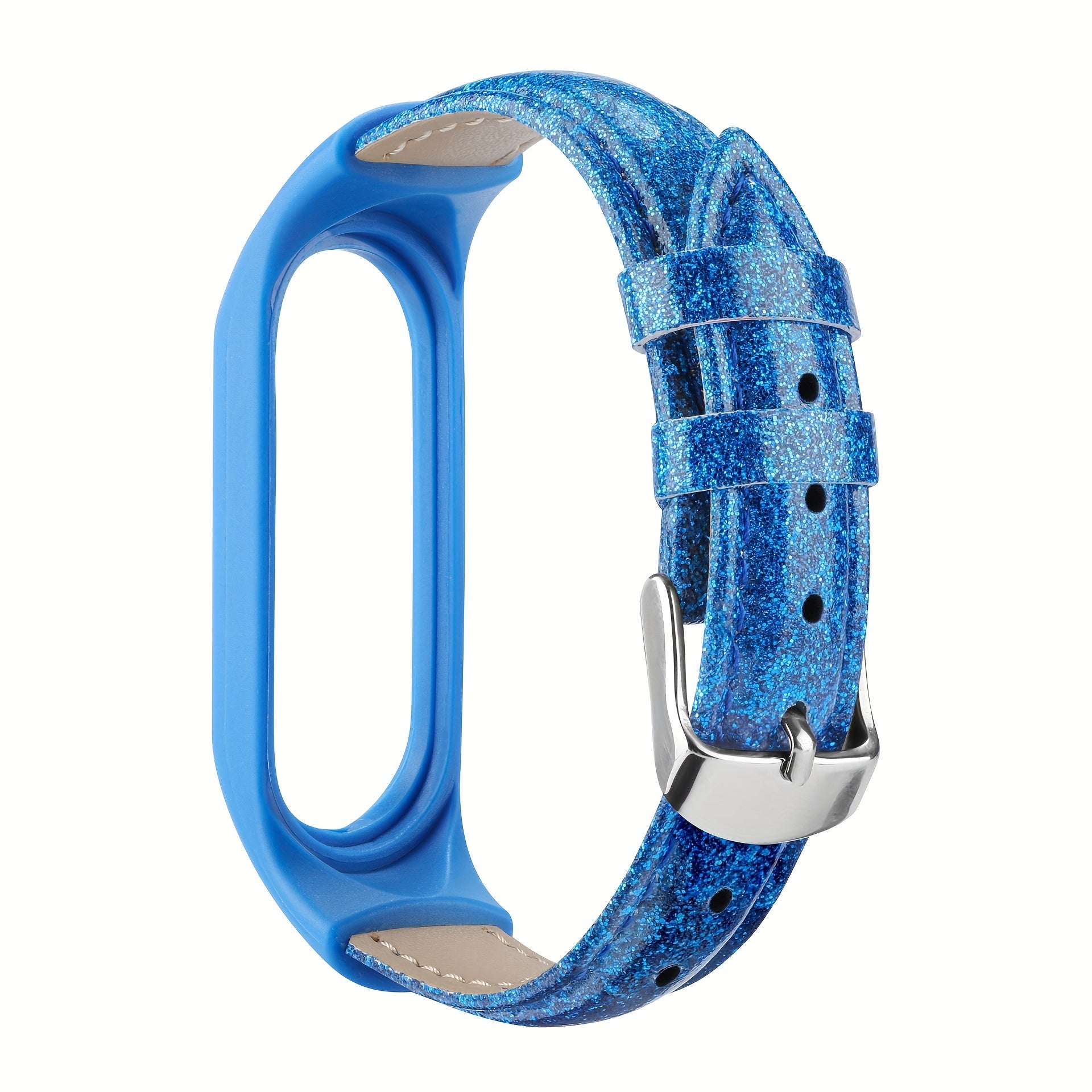 Smartwatch Strap for Xiaomi Mi Band 3 4 5 6 7 Synthetic Leather Adjustable Buckle Black Brown White