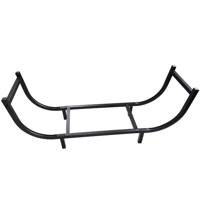 Durable Wrought Iron Firewood Rack for Indoor Outdoor Storage and Home Heating
