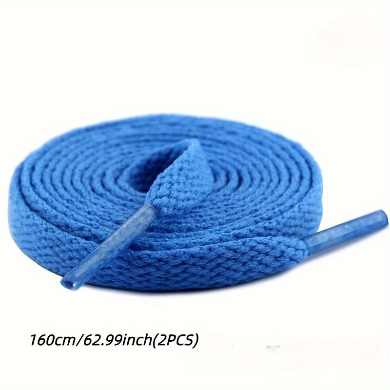 2 пары плоских повседневных спортивных шнурков для кроссовок, белые, 45 дюймов