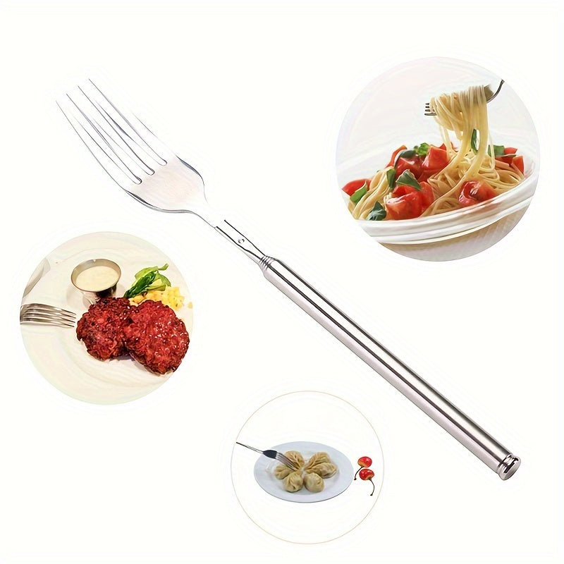 Stainless Steel Retractable Dinner Fork for Halloween and Christmas Parties