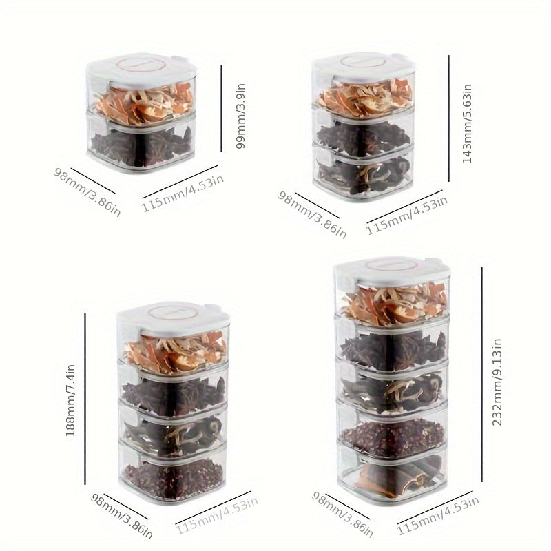 Stackable Airtight Food Storage Containers with Lids BPA-Free Kitchen Organizer