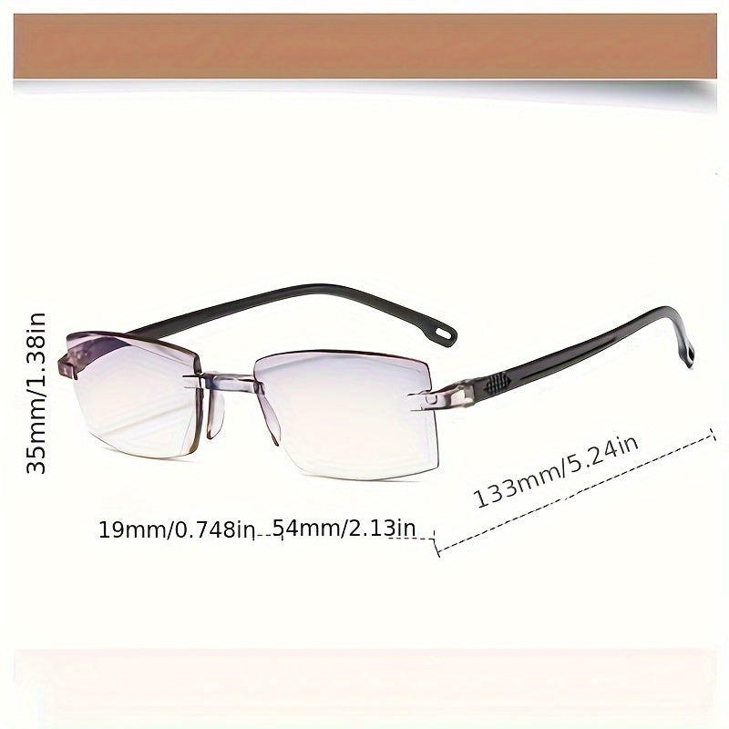 Set of 3 Unisex Reading Glasses with Double-Light Technology for Near and Far Vision