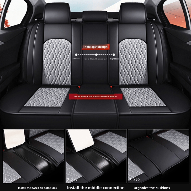 Boshqa ranglarda, oson o'rnatiladigan, besh o'rinli avtomobil o'rindiq qoplamalari to'liq to'plami