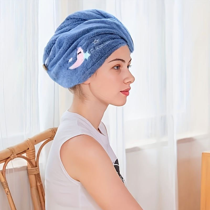 Women's Thick Absorbent Hair Drying Towel Headband Bath Cap
