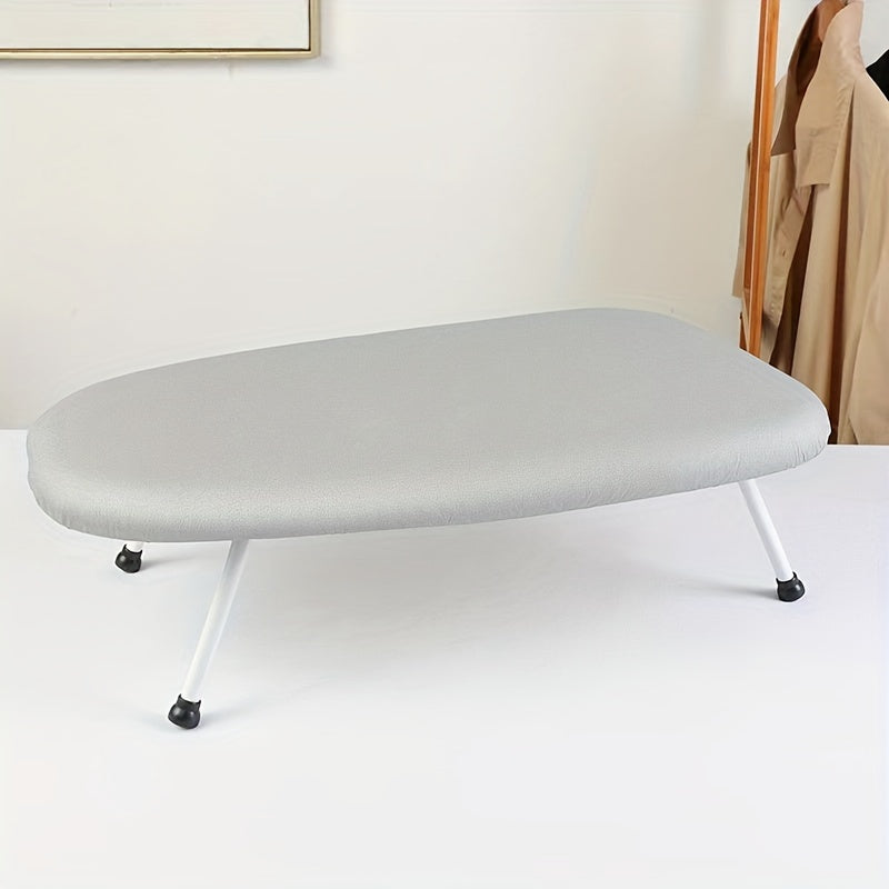 Compact Folding Ironing Board White Stainless Steel Plastic Space-Saving Easy Storage