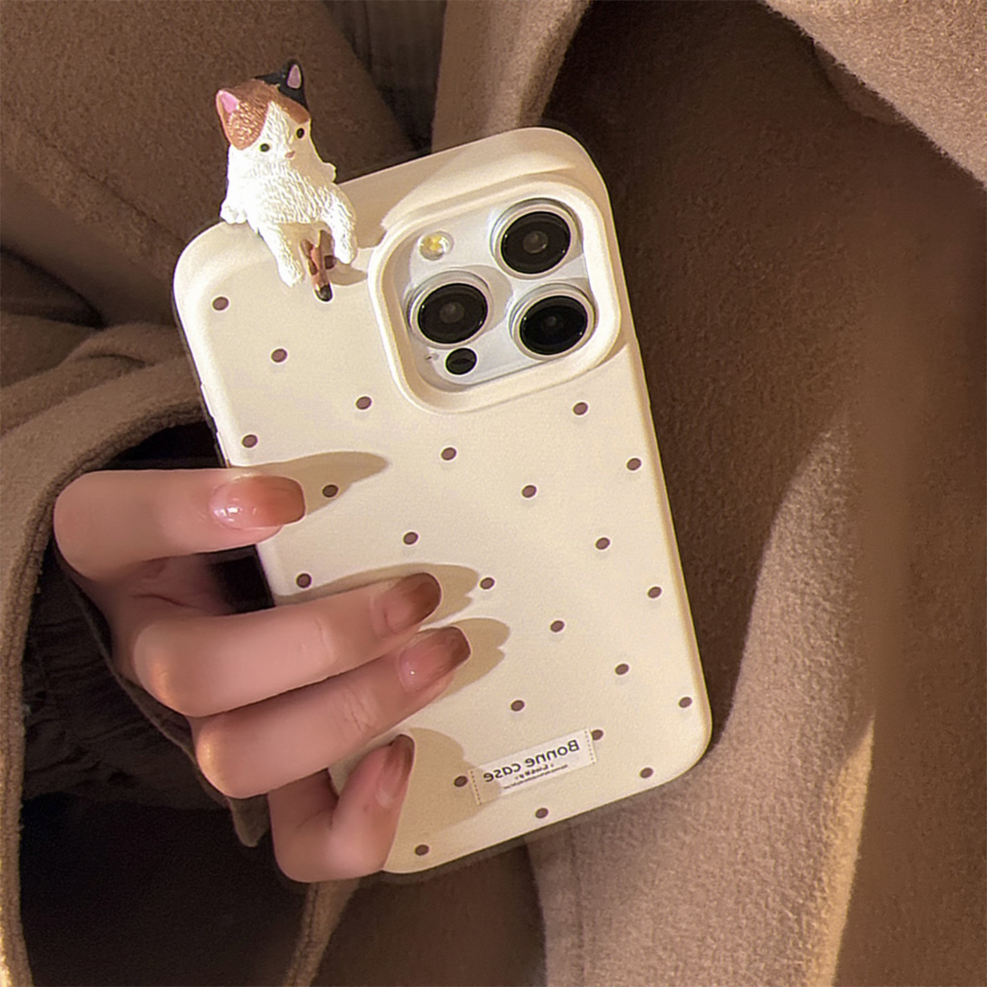 Cute 3D Cat Phone Case for Apple iPhone 12 13 14 15 16 Series Polycarbonate Durable Protective Cover