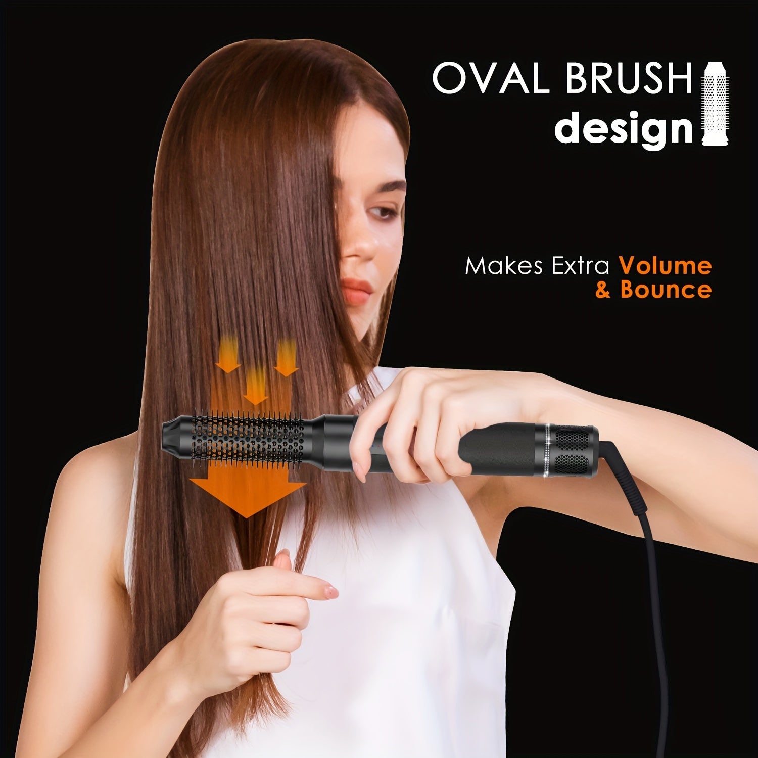 7-In-1 Hot Air Hair Dryer Brush with Negative Ion Ceramic for Frizz Control