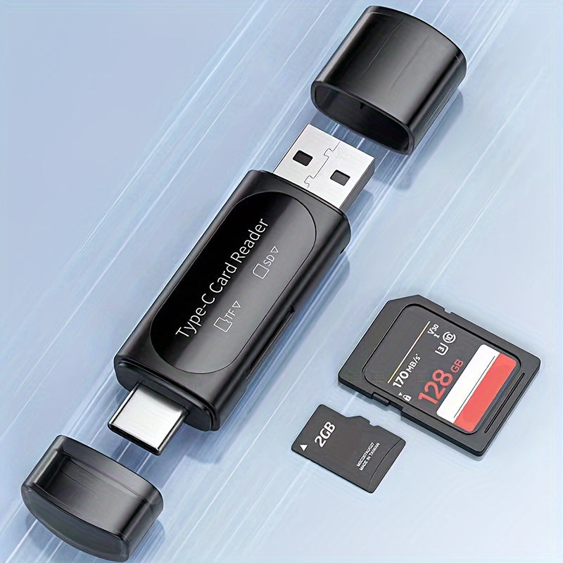 4-in-1 USB Micro SD karta o'quvchi Type C USB A dual slot PC MacBook Galaxy planshet Huawei uchun