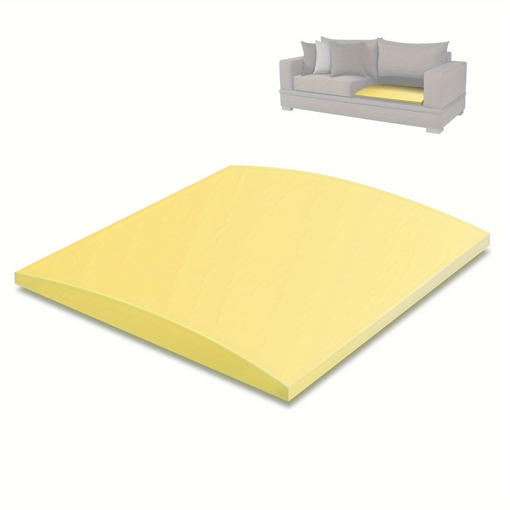 Two Pieces High-Density Foam Sofa Cushion Supports 50.8x50.8cm for Furniture Repair