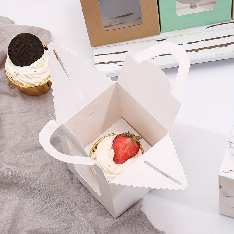 Bir marta ishlatiladigan yumaloq desertli tuxumli tort qutisi, 1 dona qo'lda ishlangan keks yoki keksni qadoqlash uchun juda mos keladi. Partiyalarda pishirish yoki xizmat qilish uchun ideal.