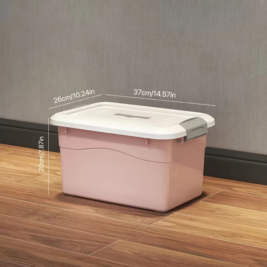 Square Plastic Storage Bins with Lids Waterproof Under-Bed Organizer for Home Car and Office