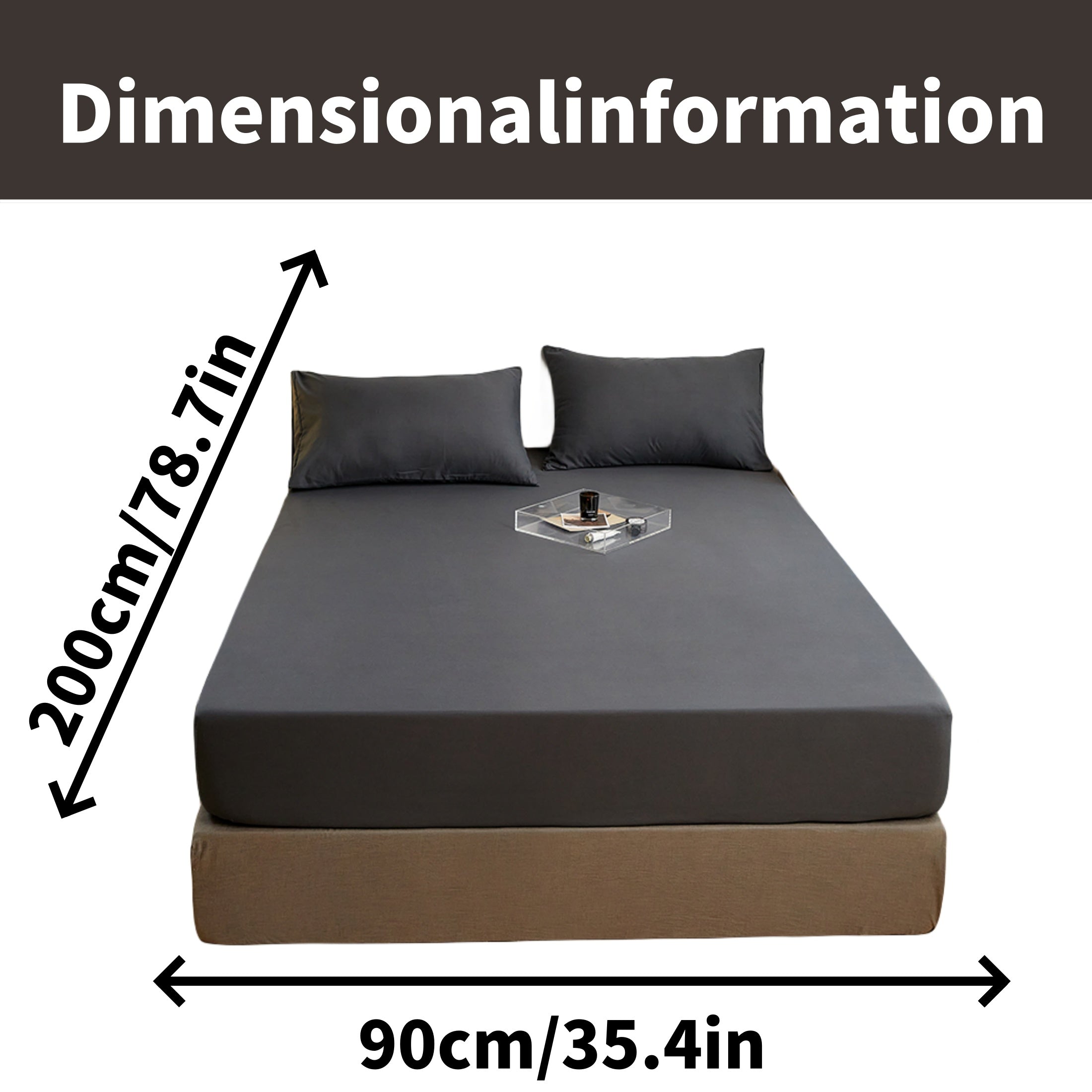 Juego de sábanas ajustadas de poliéster cepillado con 2 fundas de almohada, con bolsillo profundo, ropa de cama