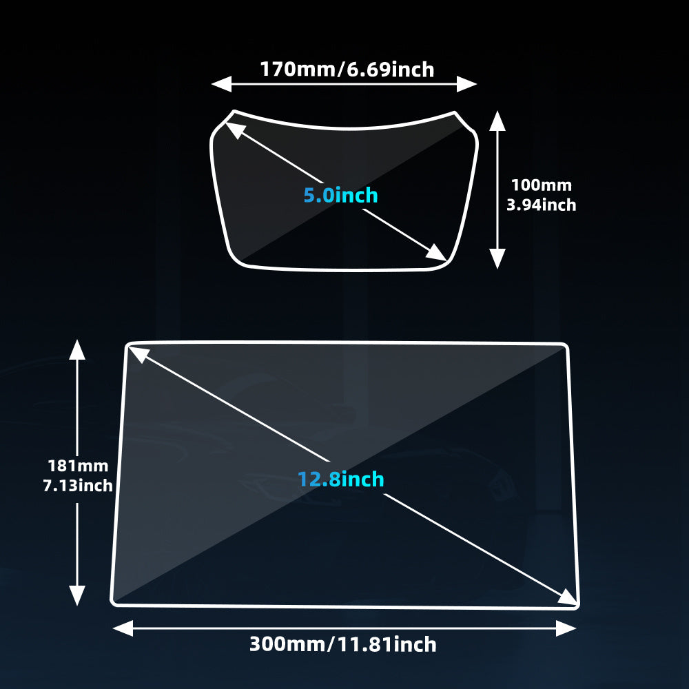 Car Left Driver Tempered Glass Screen Protector for Atto 3/Yuan Plus 2022-2024